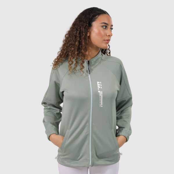 L-GREEN HIGH NECK SWEATSHIRT