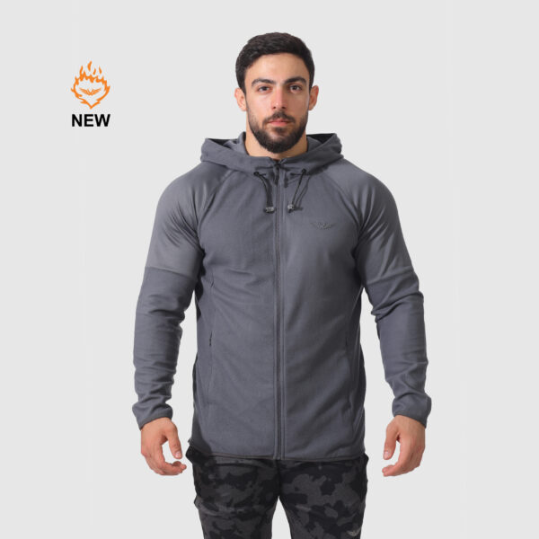 D-GRAY FLY ZIPPER HOODIE