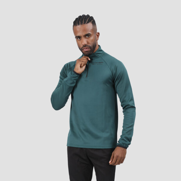 GREEN FOREST ZIP UP HIGH NECK