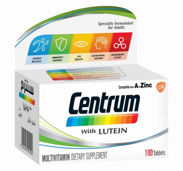Centrum Multivitamin & Multimineral Supplement with Lutein for Adults 100 tablets