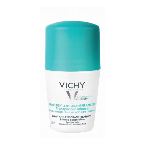 Vichy Hypoallergenic 48H Antiperspirant Treatment Roll-On Deodorant for Sensitive Skin 50 ml