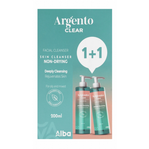 Argento Clear Deep Face Cleanser for Oily & Mixed Skin (1+1 Free) 2 x 200 ml