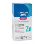 Limitless Naturals 25mg Zinc Supplement for Immunity, Hair, Skin & Nails 30 tablets