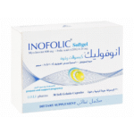 Inofolic 600mg Myo-Inositol & 0.24mg Folic Acid Support Pregnancy Supplement 30 softgels