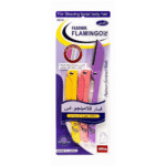 The flamingo safety guard offers an extra measure of protection for your tender skin. It guards against scrapes and rashes caused by shaving too close.
