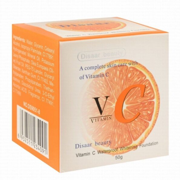 Disaar Beauty Waterproof Whitening Foundation Cream with Vitamin C