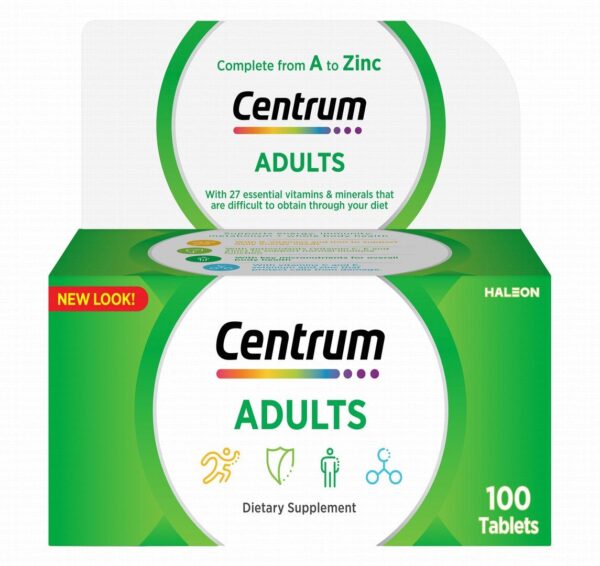 Centrum Multivitamin & Multimineral Supplement with Lutein for Adults 100 Tabs