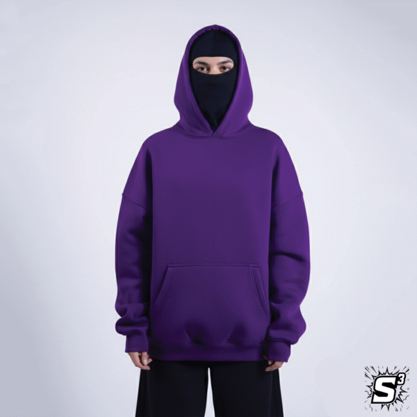 هودي بيزك بنفسجي اوڤرسايز