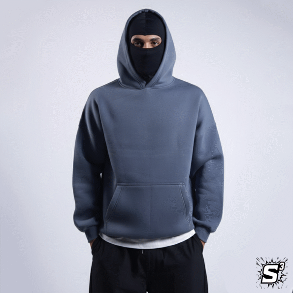 هودي بيزك رمادي اوڤرسايز