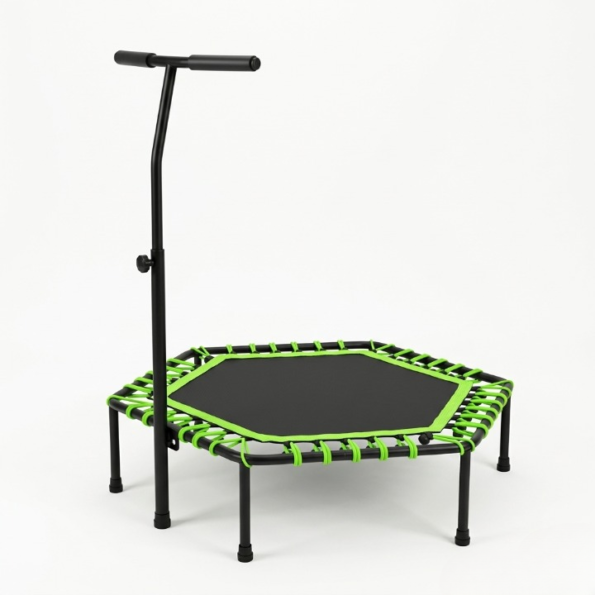 Fitness Trampoline with Bungees, Adjustable Foam Handle