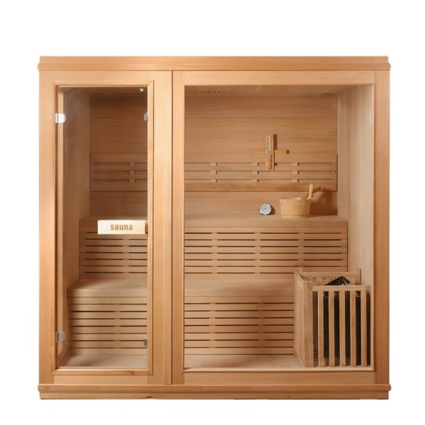 Beech pine Wood Big Sauna Room