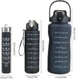 3-in-1 Sports Water Bottle Set (2L + 900ml + 300ml) – Motivational Time Marker Design - Image 4