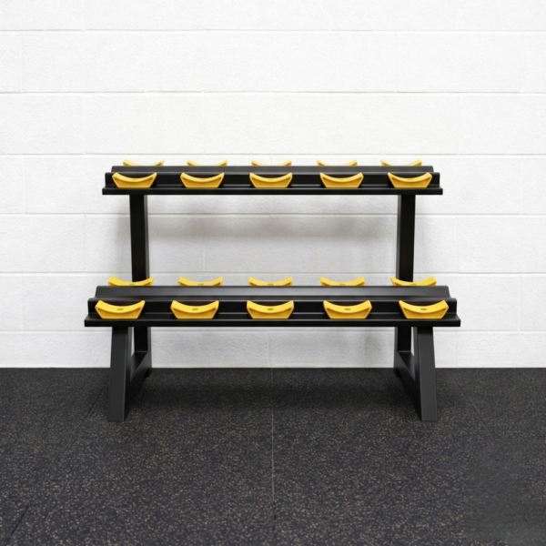 2-Tier Dumbbell Rack (Holds 20 Dumbbells)