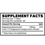 Skeleton Nutrition Magnesium Glycinate, 60 Tabs - 60 Serv - Image 2