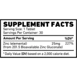 Skeleton Nutrition, Zinc Gluconate, 30 Coated Tabs - 30 Serv - Image 2