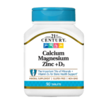 21st Century, Calcium Magnesium Zinc + D3, 90 Tablets, 30 serving