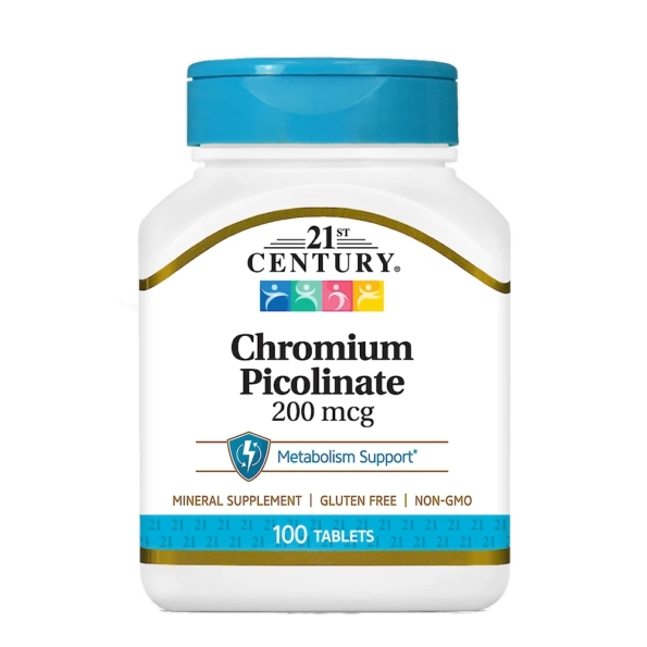 21st Century, Chromium Picolinate, 200mcg, 100 Tablets