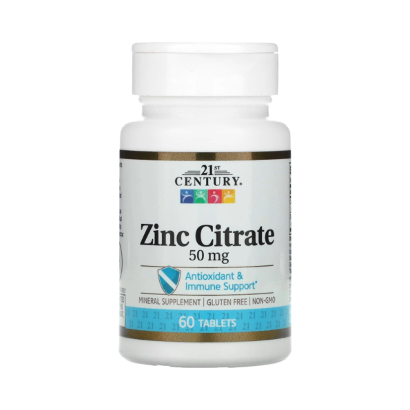 21st Century, Zinc Citrate, 50mg, 60 Tablets