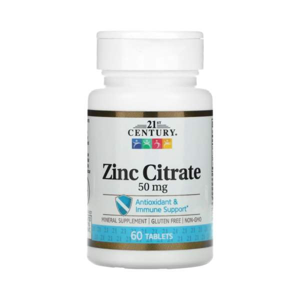 21st Century, Zinc Citrate, 50mg, 60 Tablets