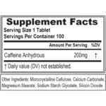 EVL, Caffeine, 100 Tablets, 100 Servings