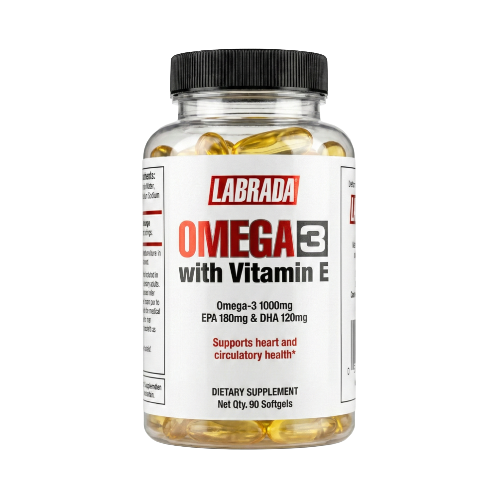 Labrada-Omega-3-With-Vitamin-E-90-Softgel-90-Servings Labrada, Omega 3 With Vitamin E, 90 Softgel, 90 Servings