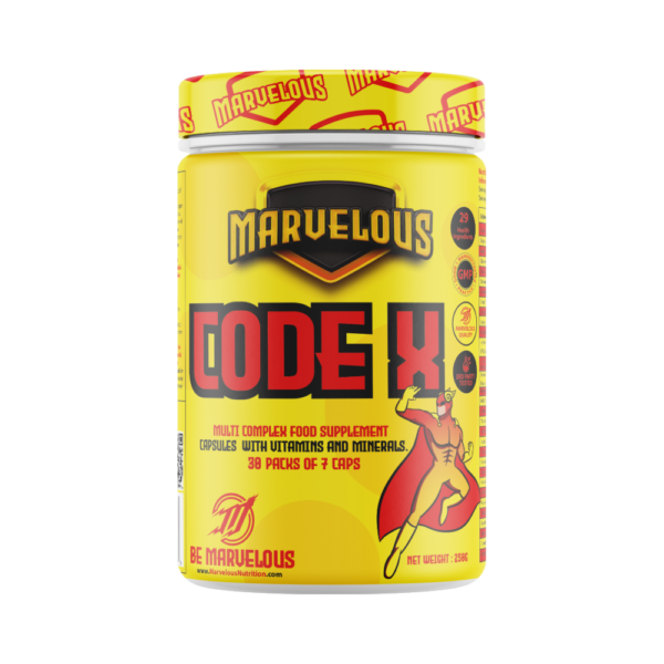 Marvelous Nutrition, Code X, 30 packs, 7 Capsules per pack