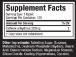 MuscleTech, Platinum 100% CAFFEINE, 125 Tablets, 125 Servings