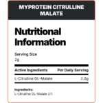 MyProtein, Citruline Malate, 250g, 125 Servings