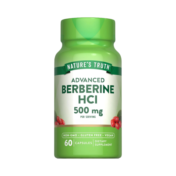 NATURE’S TRUTH, Berberine HCl 500mg, 60 Capsules, 30 Servings