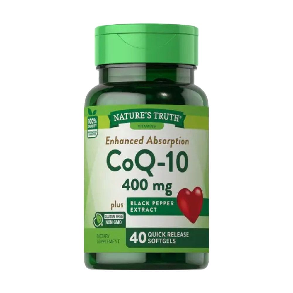 NATURES-TRUTH-CoQ-10-400-mg-Plus-Black-Pepper-Extract-40-Softgels-40-Servings NATURE’S TRUTH, CoQ-10 400 mg Plus Black Pepper Extract, 40 Softgels, 40 Servings