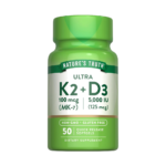 Nature's Truth, Ultra K2 100mcg + D3 5000IU, 50 Quick Release Softgels, 50 Servings
