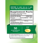 Nature's Truth, Ultra K2 100mcg + D3 5000IU, 50 Quick Release Softgels, 50 Servings