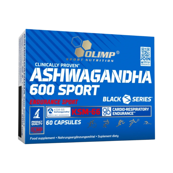 Olimp, Ashwagandha 600 Sport Edition (KSM-66), 60 Capsules, 60 Servings