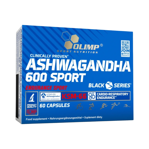Olimp, Ashwagandha 600 Sport Edition (KSM-66), 60 Capsules, 60 Servings