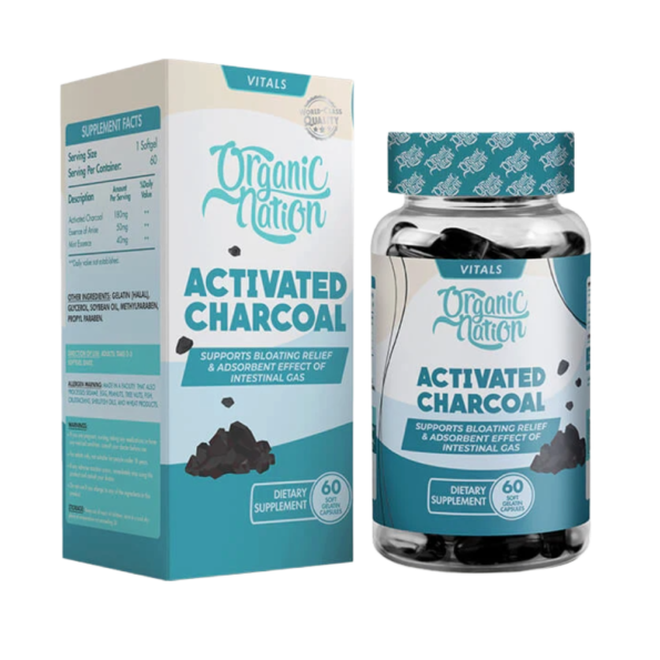 Organic Nation, Activated Charcoal, 60 Softgel, 60 Servings
