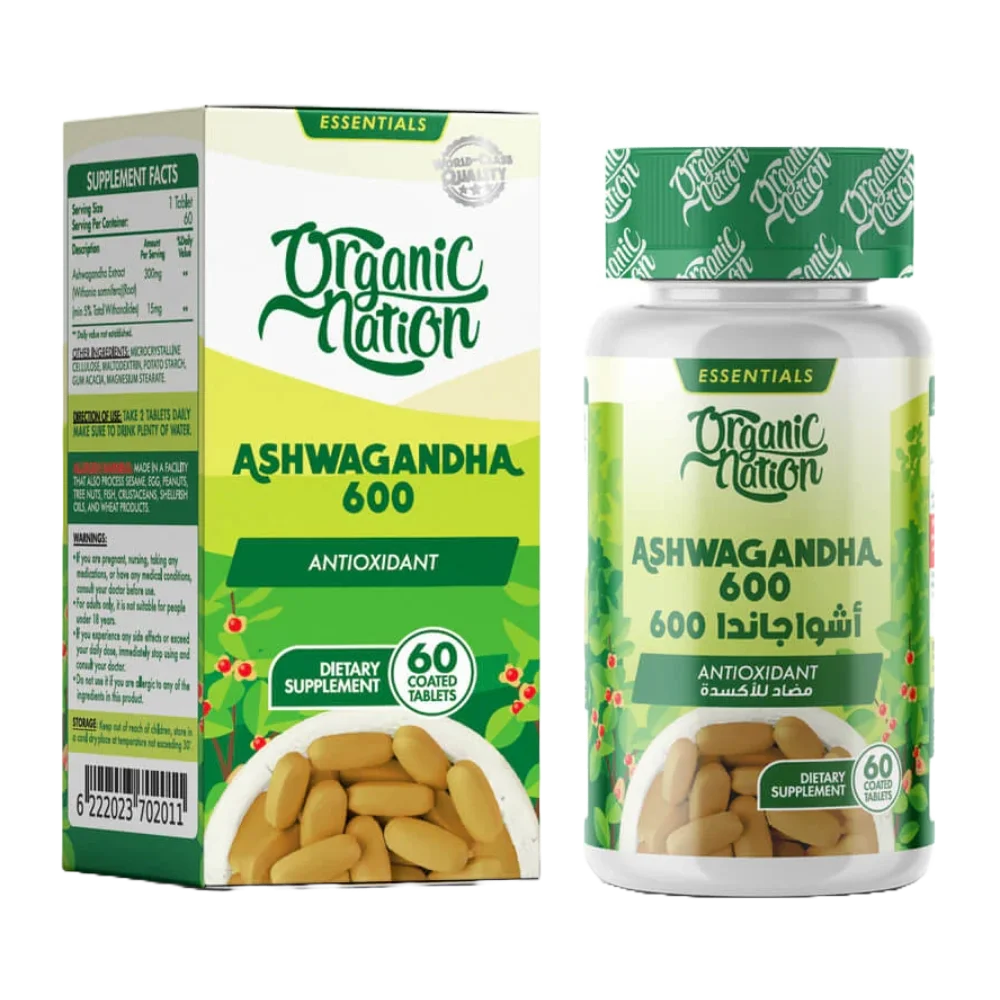 Organic-Nation-Ashwagandha-60-Tablets-30-Servings-2 Organic Nation, Ashwagandha, 60 Tablets, 30 Servings