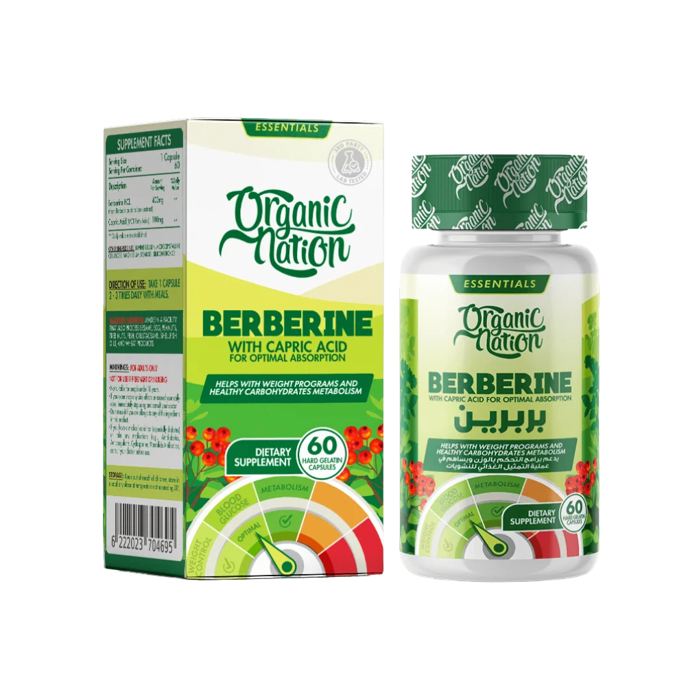 Organic-Nation-Berberine-With-Capric-Acid-60-Capsules-60-Servings Organic Nation, Berberine With Capric Acid, 60 Capsules, 60 Servings