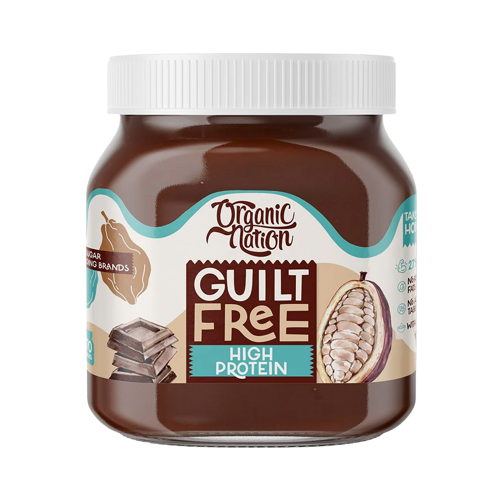 Organic-Nation-Guilt-Free-High-Protein-Chocolate-Spread-370-gm Organic Nation, Guilt Free High Protein Chocolate Spread, 370 gm