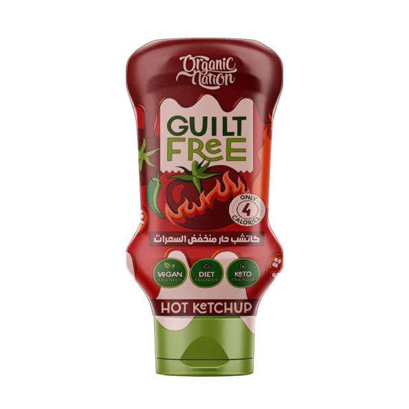 Organic Nation, Guilt Free Hot Ketchup, Zero Added Sugar, 350Ml