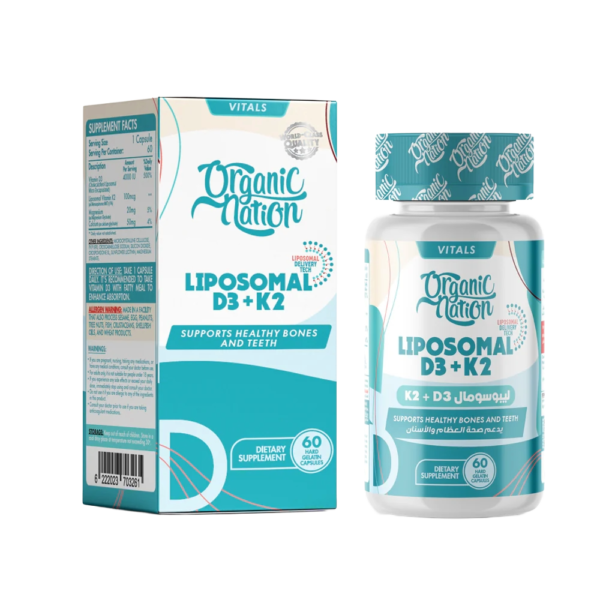 Organic Nation, Liposomal D3+K2, 60 Capsules, 60 Servings