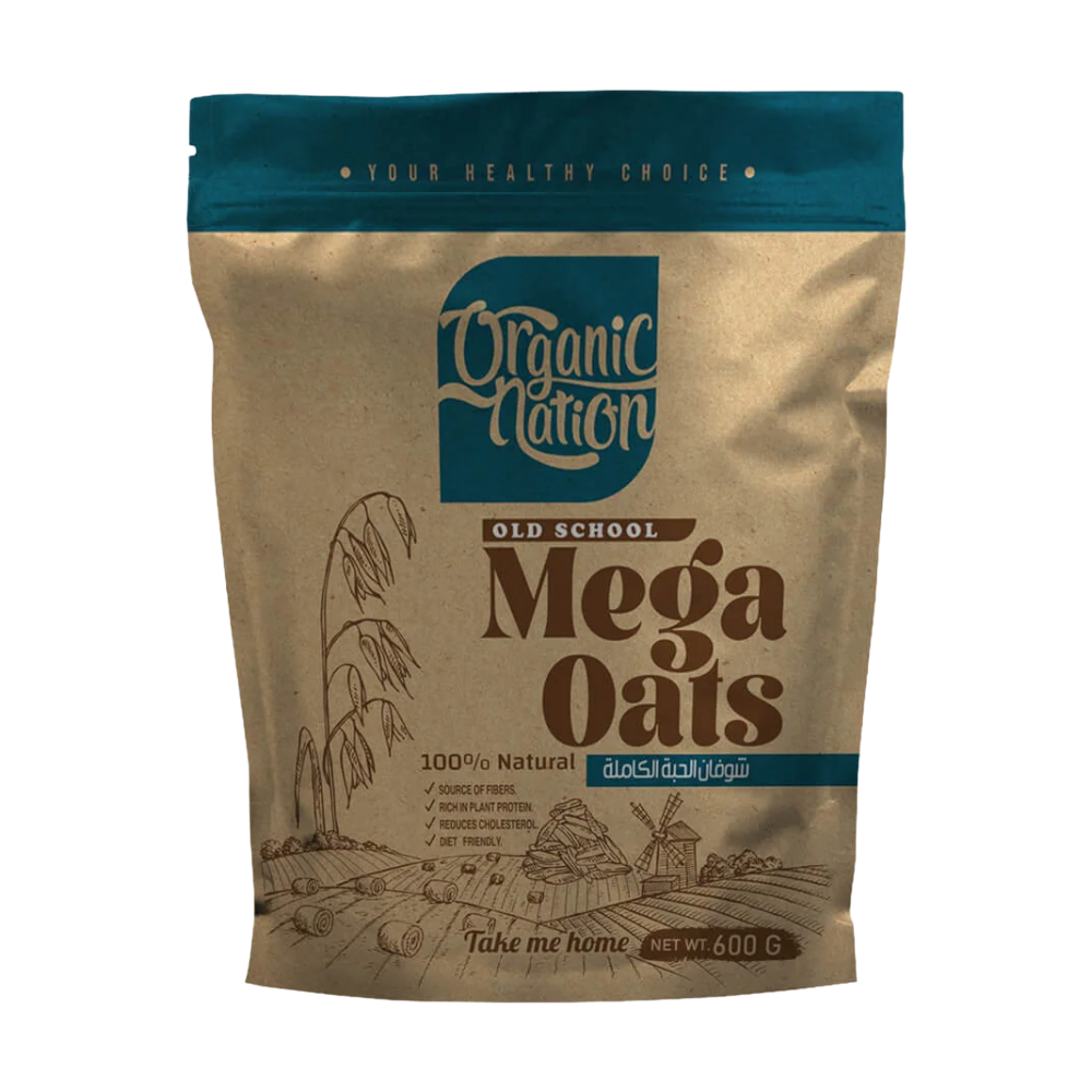 Organic-Nation-Mega-Oats-600g Organic Nation, Mega Oats, 600g