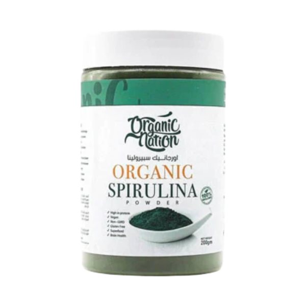 Organic Nation, Organic Spirulina Powder, 200mg
