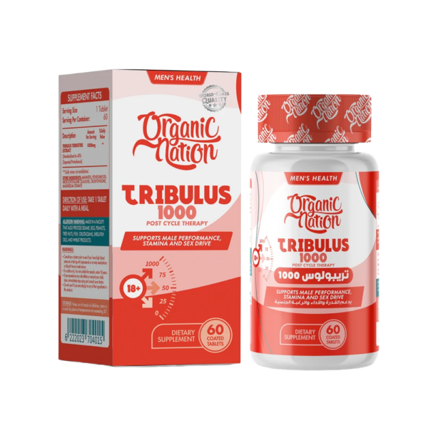 Organic Nation, Tribulus, 1000mg, 60 Coated Tablet, 60 Servings