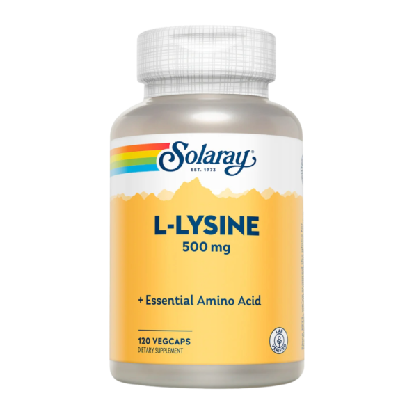 Solaray, L-Lysine, 500mg, 120 Capsules, 120 Servings
