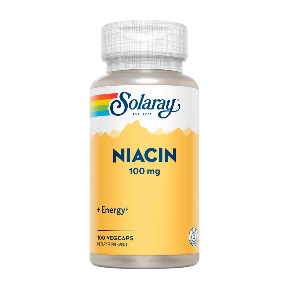 Solaray-Niacin-100mg-100-Capsules-100-Servings Solaray, Niacin, 100mg, 100 Capsules, 100 Servings