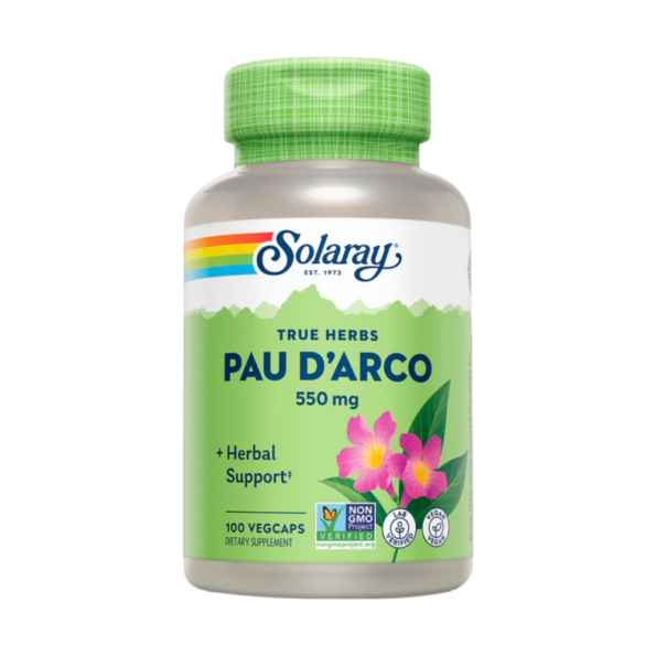 Solaray, PAU D’Arco, 550mg, 100 Capsules, 100 Servings
