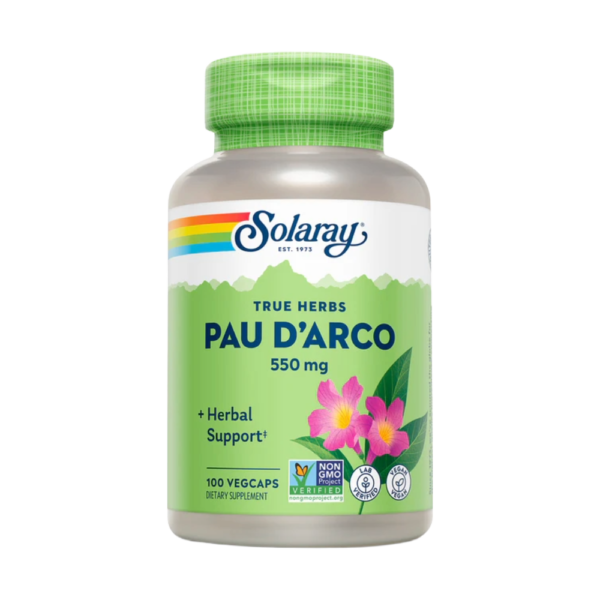 Solaray, PAU D’Arco, 550mg, 100 Capsules, 100 Servings