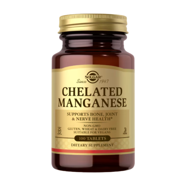 Solgar, Chelated Manganese, 100 Tablets, 100 Servings