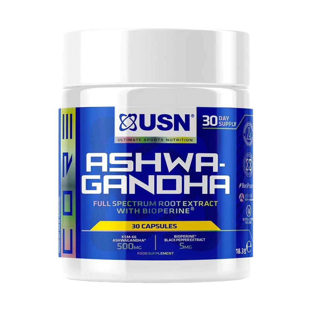 USN-Ashwagandha-KSM-66-500mg-30-Capsules-30-Servings USN, Ashwagandha KSM-66, 500mg, 30 Capsules, 30 Servings
