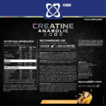 USN, Creatine Anabolic 5000, 900g, 20 Servings